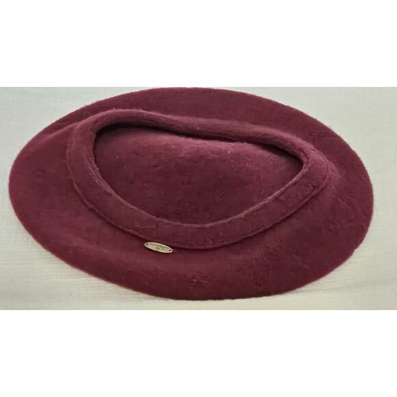 Vintage Liz Claiborne Wool Rasberry Beret - Picture 2 of 3